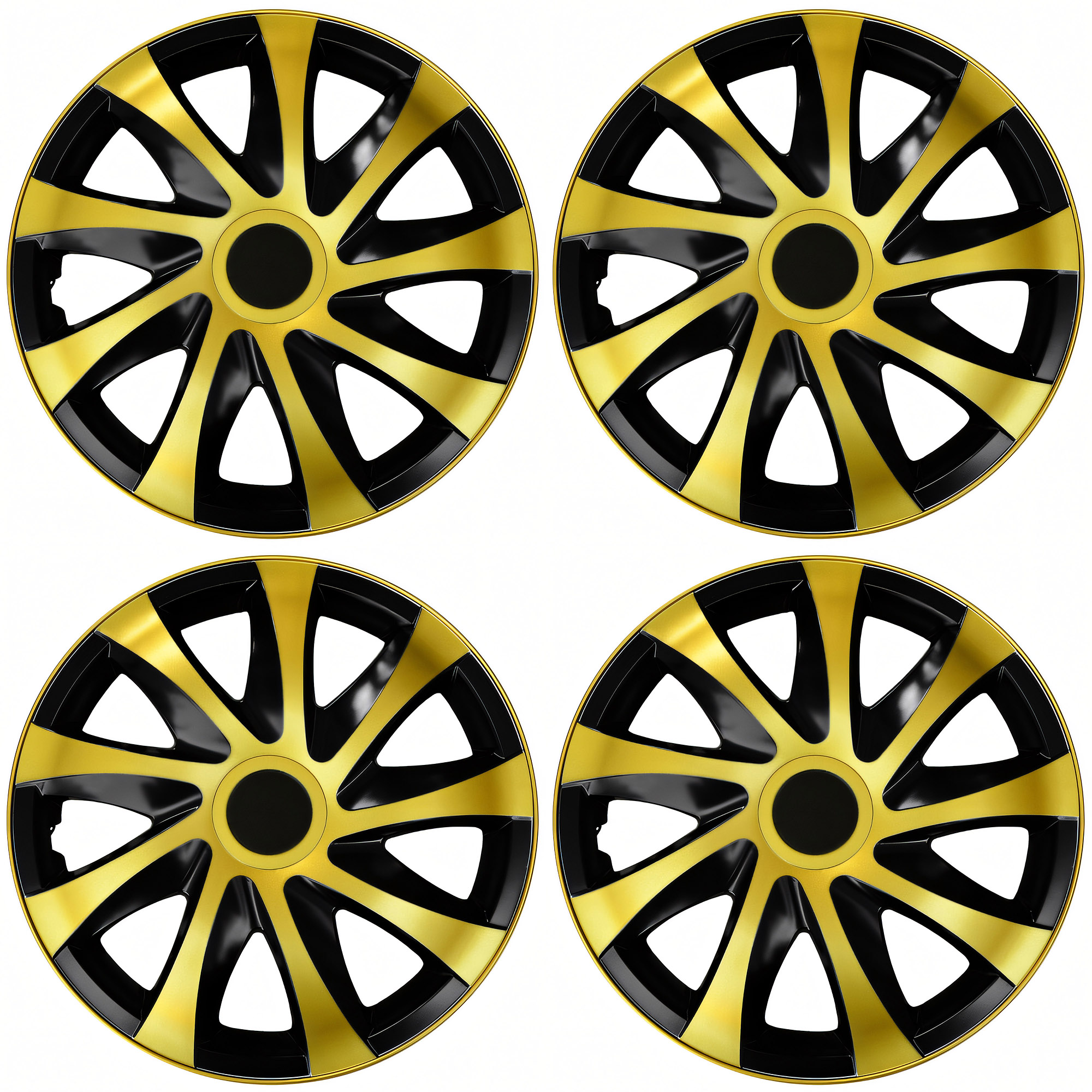 NRM Radzierblende DRACO 14 Zoll – Gold/Schwarz – 4er Set