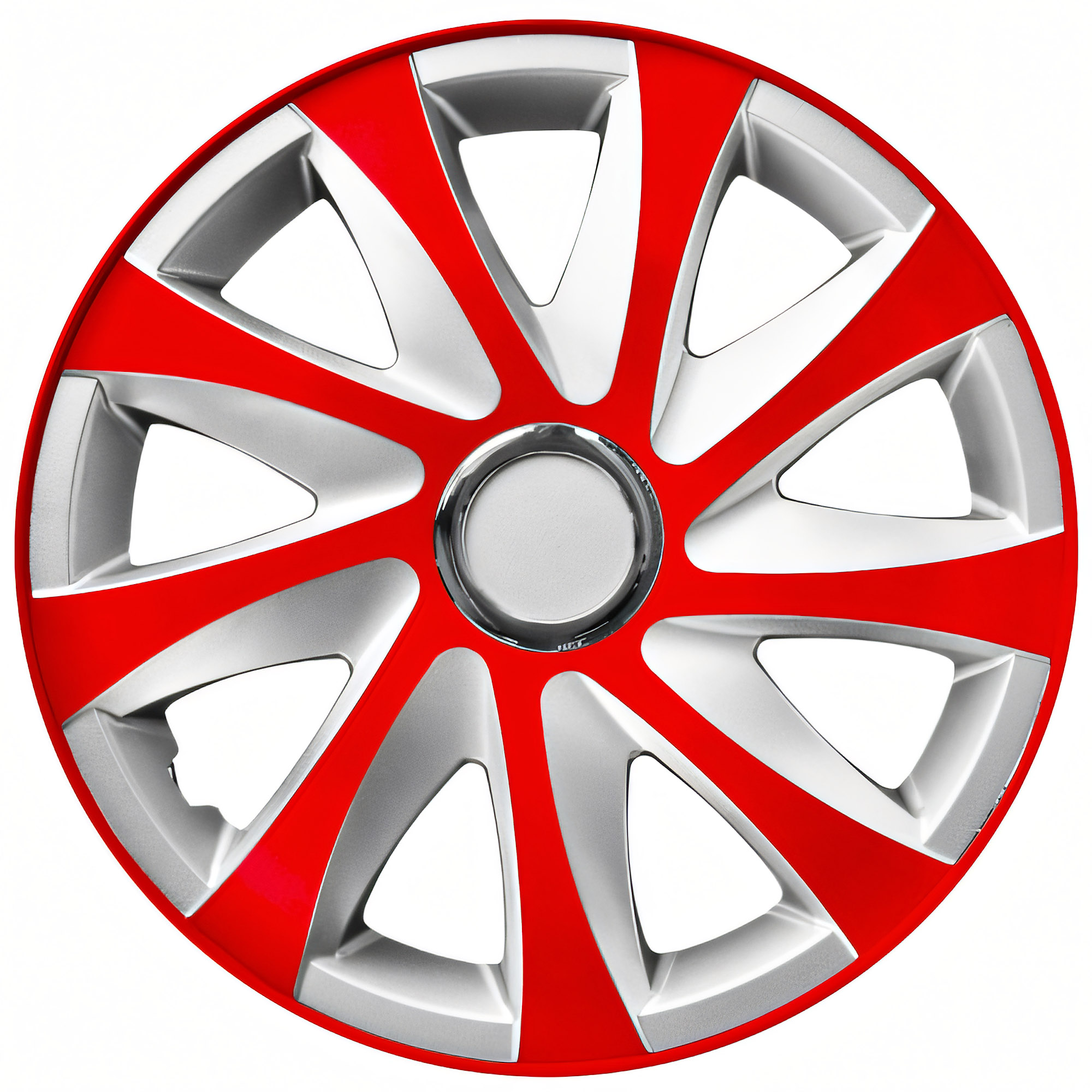 NRM Radzierblende DRIFT EXTRA 14 Zoll – Rot/Silber– 4er Set