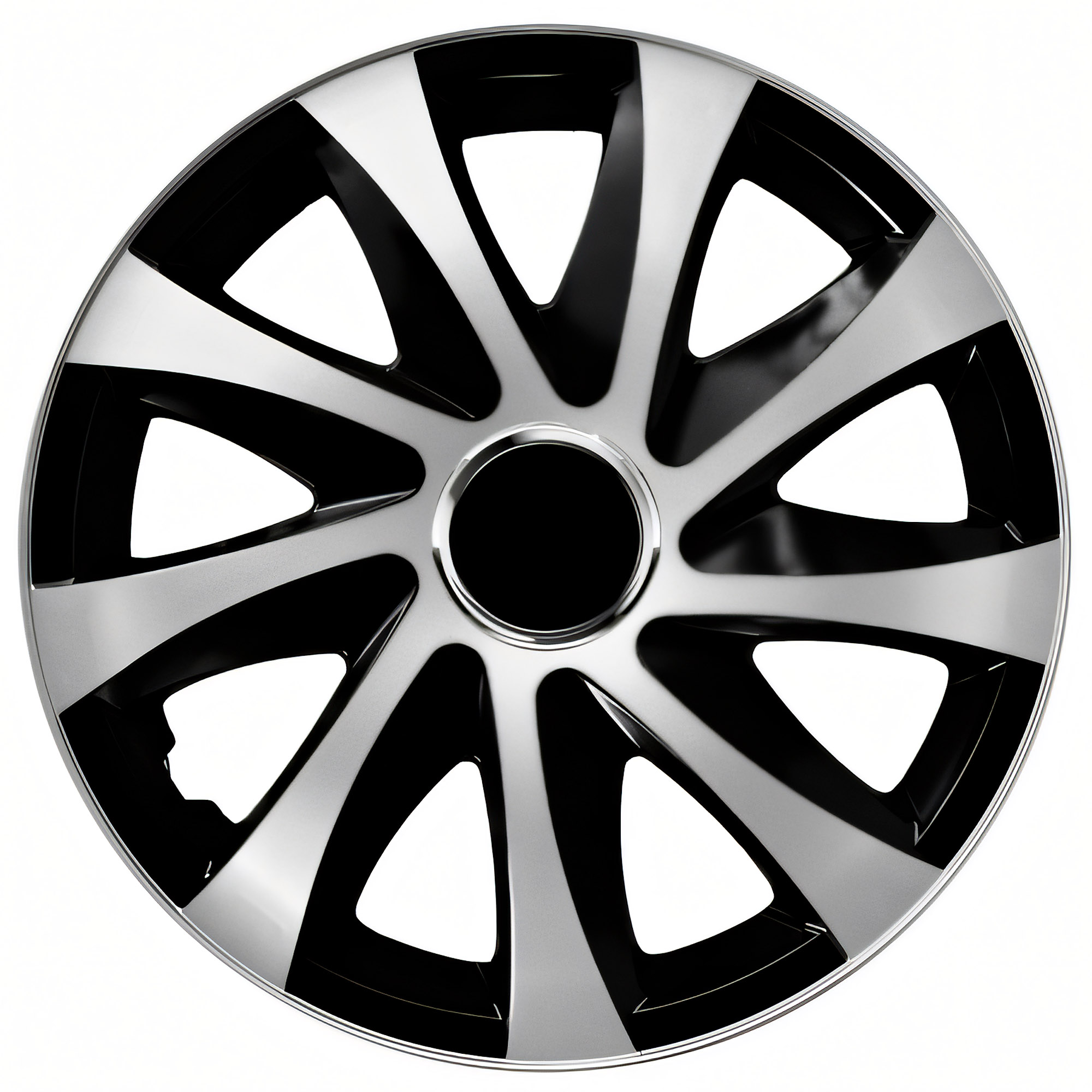 NRM Radzierblende DRIFT EXTRA 14 Zoll – Silber/Schwarz – 4er Set
