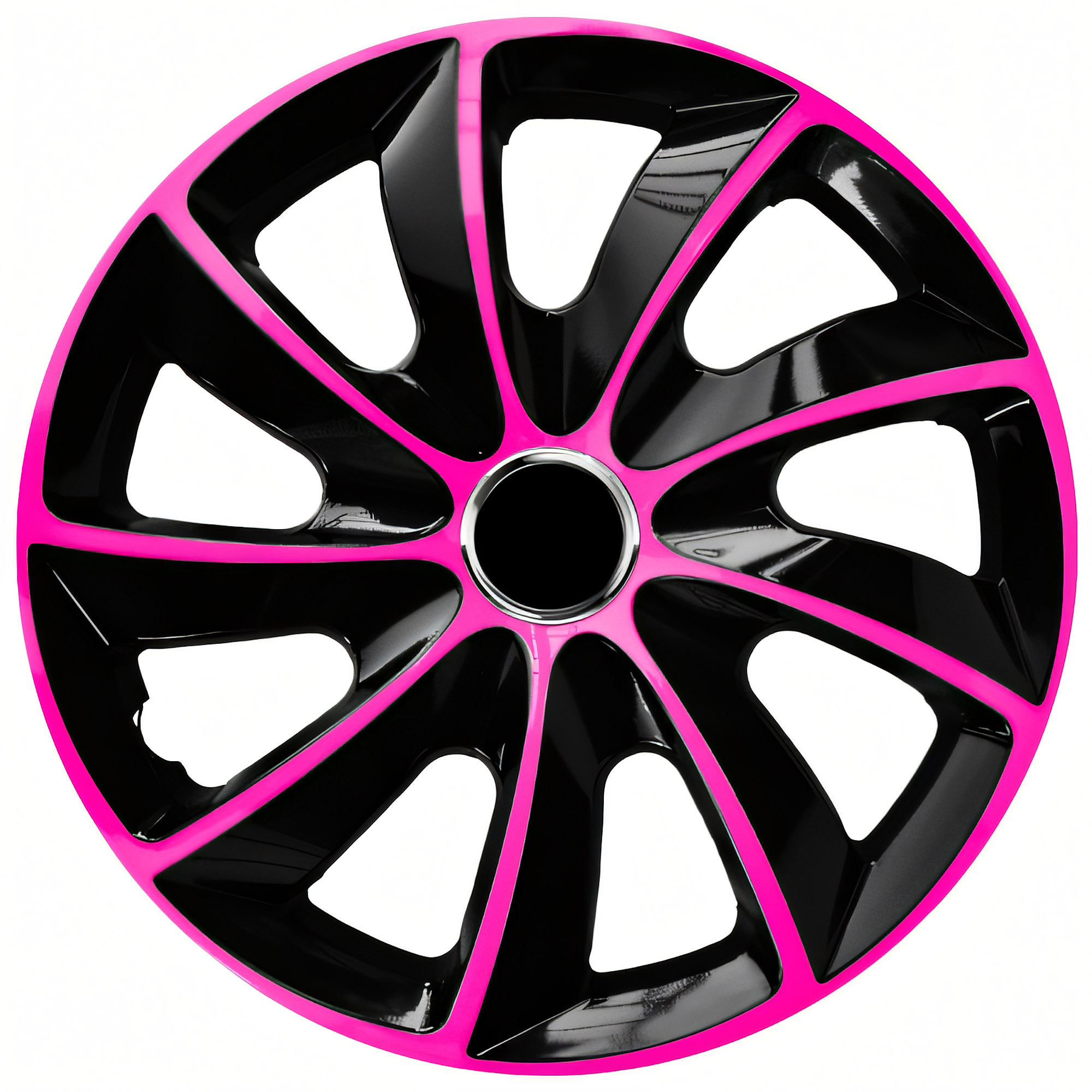 NRM Radzierblende STIG EXTRA 13 Zoll – Pink/Schwarz – 4er Set