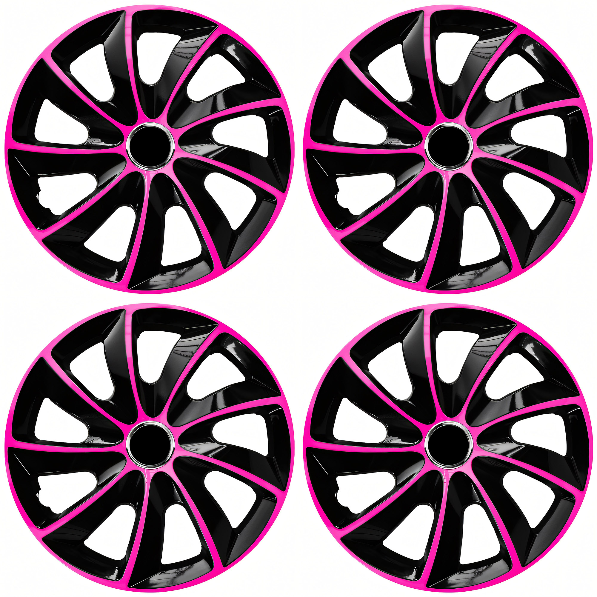 NRM Radzierblende STIG EXTRA 13 Zoll – Pink/Schwarz – 4er Set