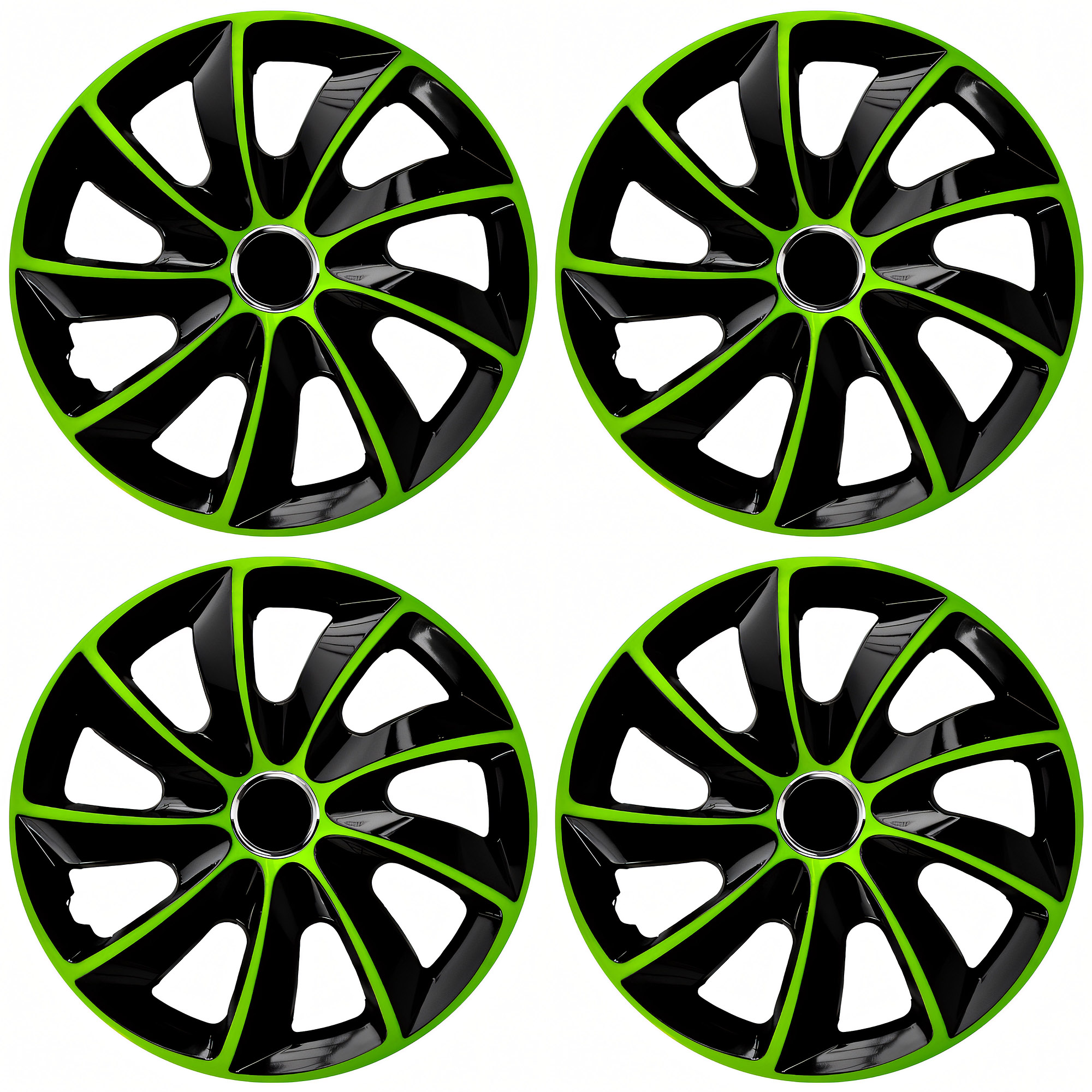 NRM Radzierblende STIG EXTRA 17 Zoll – Grün/Schwarz – 4er Set