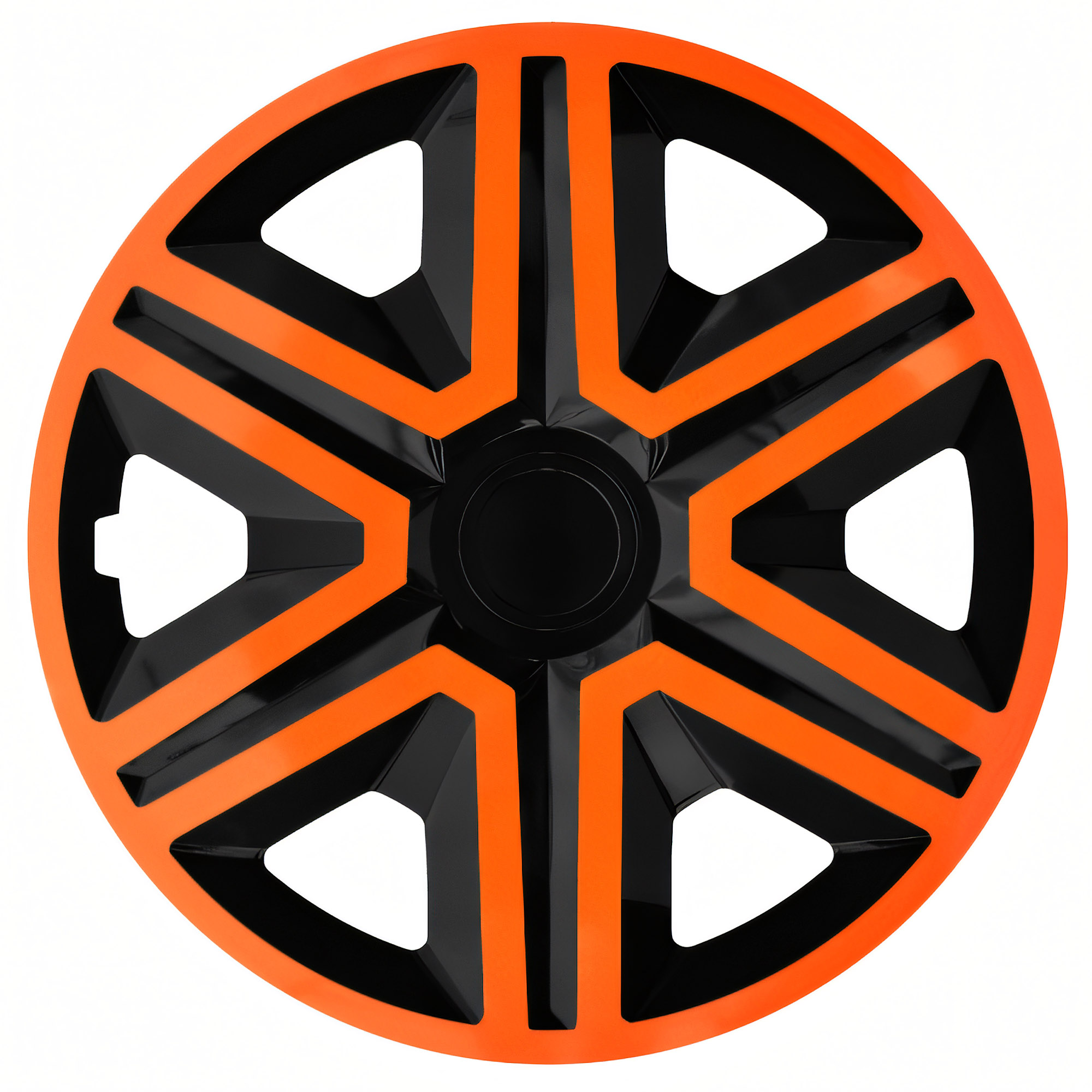 NRM Radzierblende ACTION DOUBLECOLOR 14 Zoll – Orange/Schwarz – 4er Set