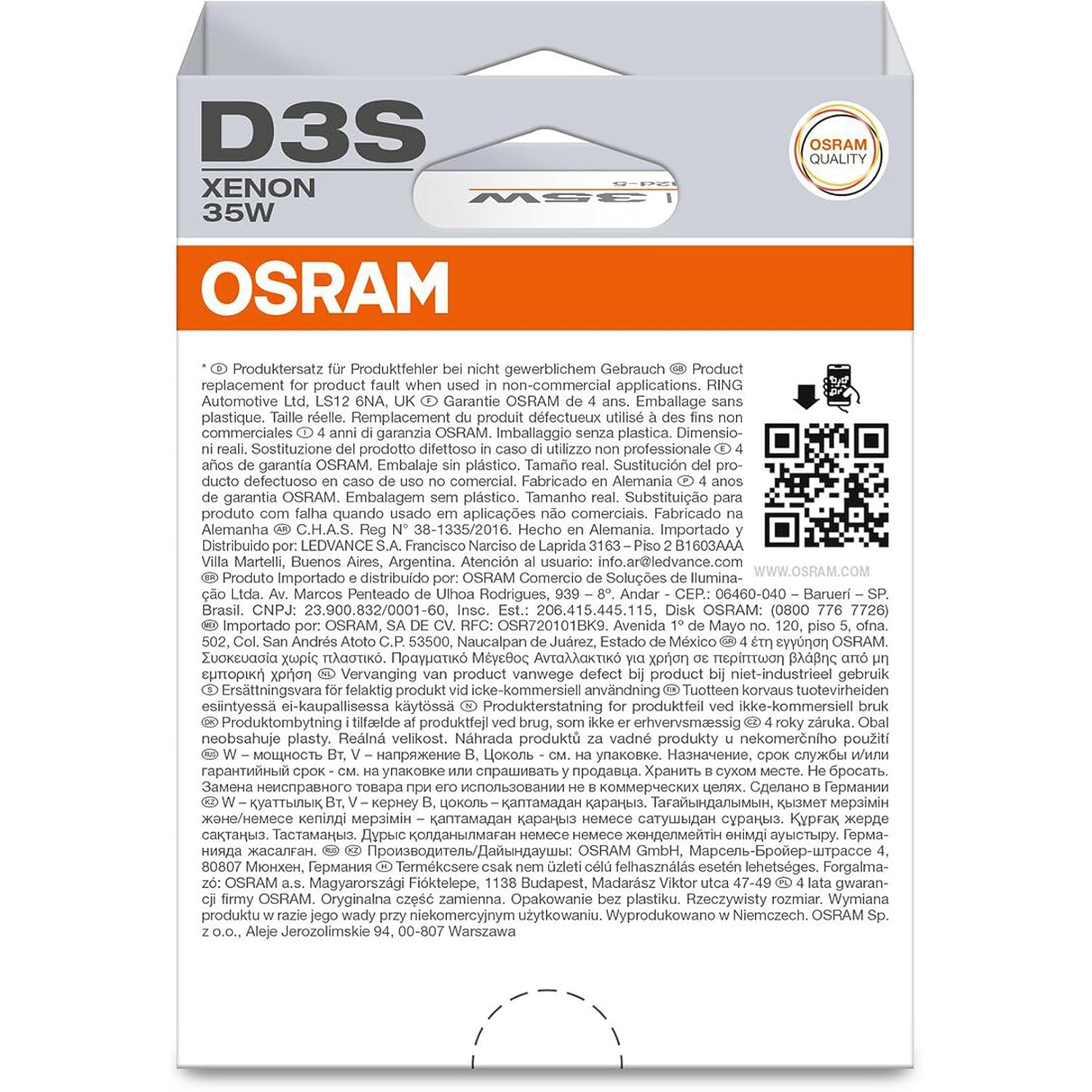 Osram Xenarc Original D3S - 1er
