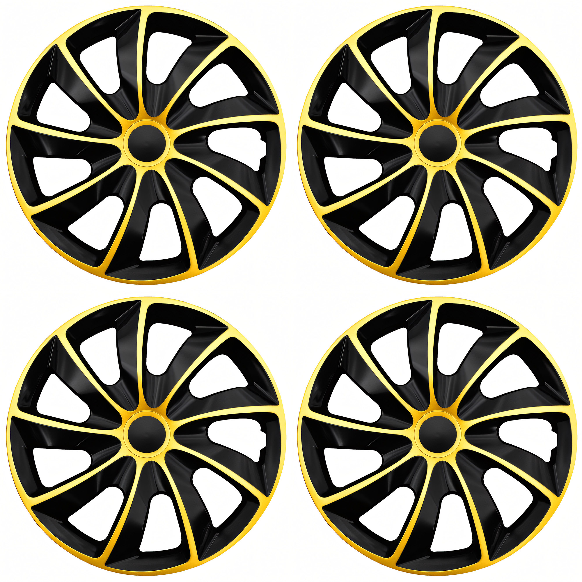 NRM Radzierblende QUAD BICOLOR 17 Zoll – Gold/Schwarz – 4er Set