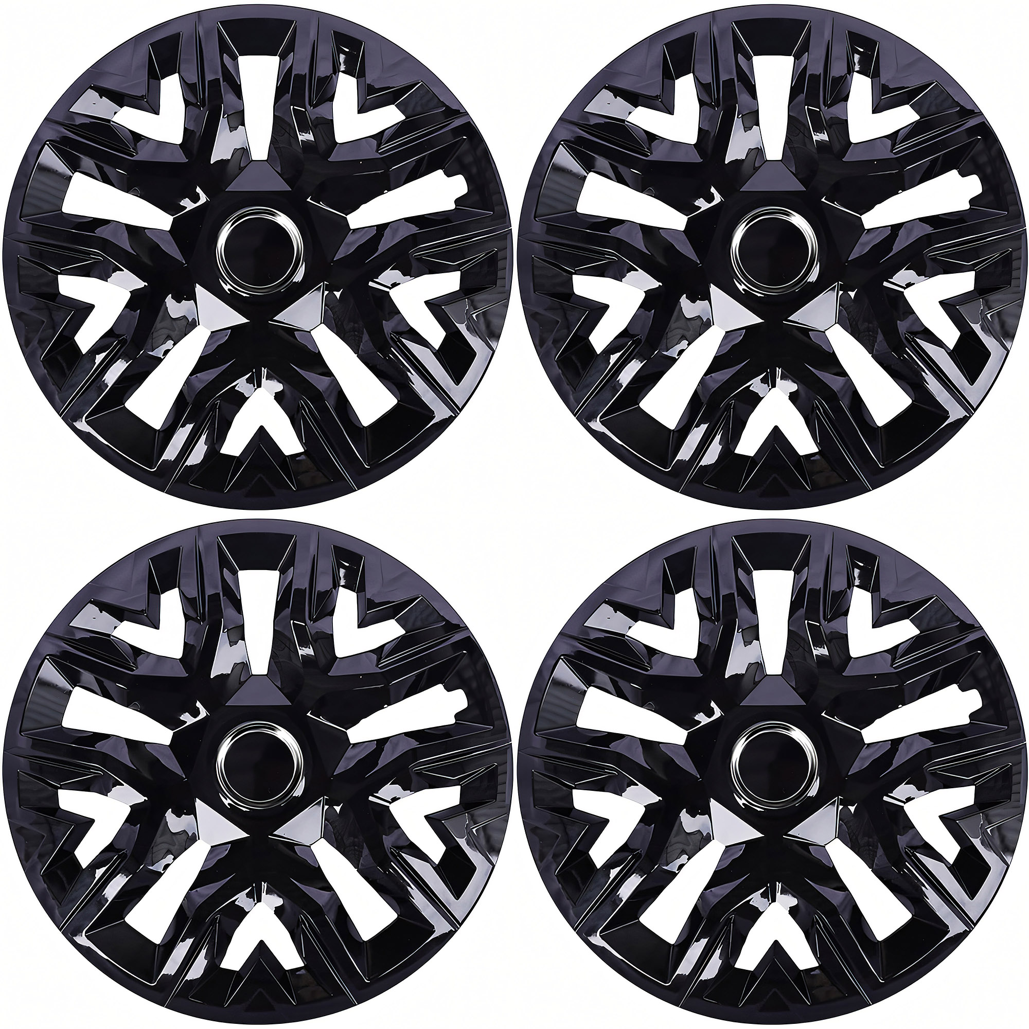 NRM Radzierblende PERFECTO 15 Zoll – Schwarz glänzend – 4er Set