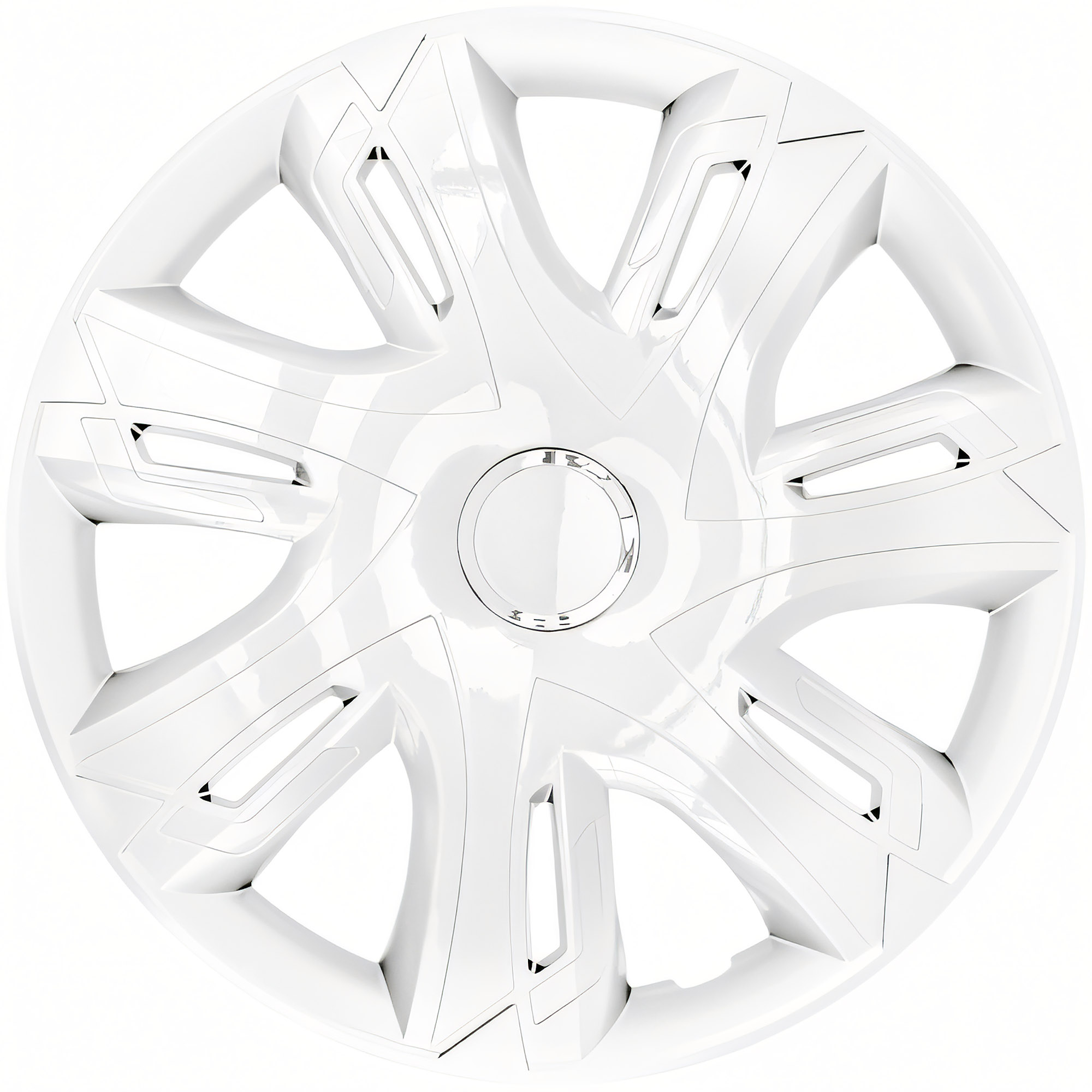 NRM Radzierblende SUPERNOVA 15 Zoll – Weiß glänzend – 4er Set
