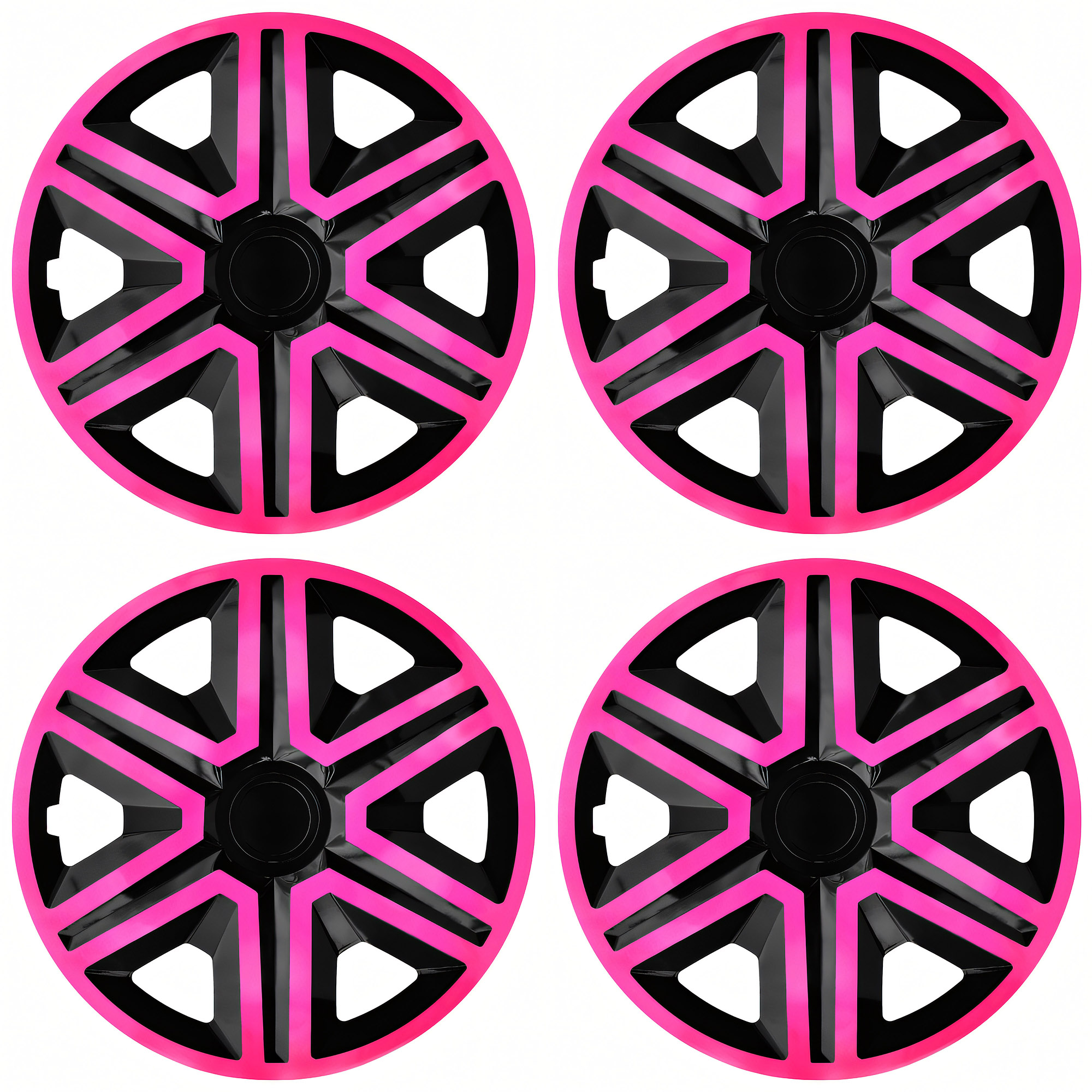 NRM Radzierblende ACTION DOUBLECOLOR 15 Zoll – Pink/Schwarz – 4er Set