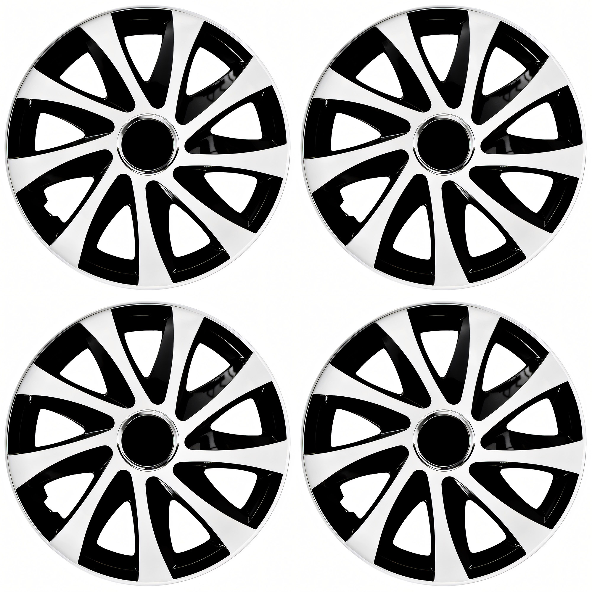NRM Radzierblende DRIFT EXTRA 13 Zoll – Weiß/Schwarz – 4er Set