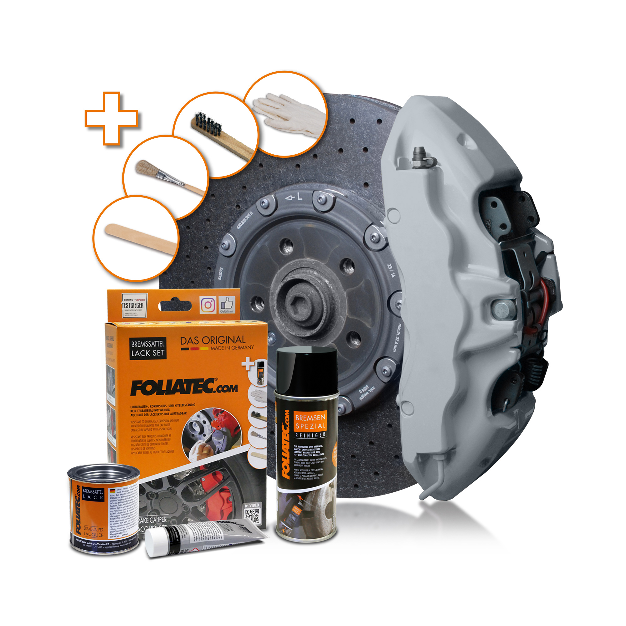 Foliatec Bremssattel Lack Set - Circuit Grey