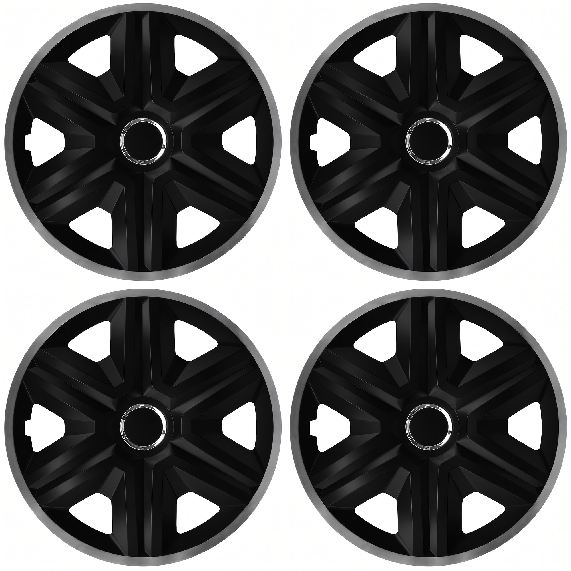 NRM Radzierblende FAST LUX 14 Zoll – Graphit/Schwarz – 4er Set