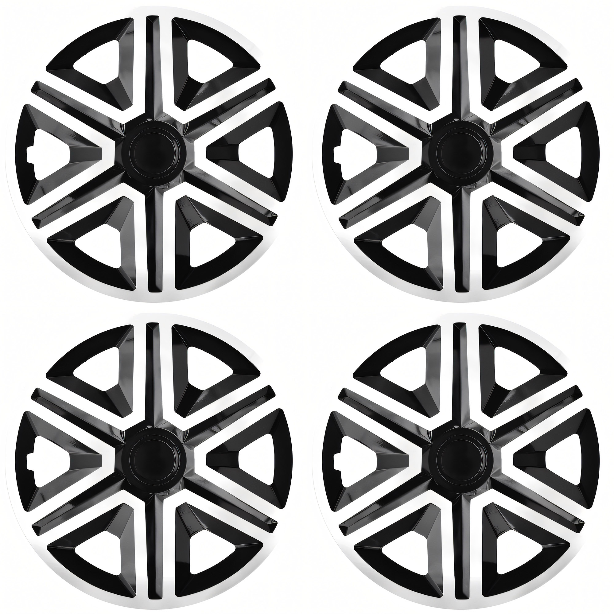NRM Radzierblende ACTION DOUBLECOLOR 15 Zoll – Weiß/Schwarz – 4er Set
