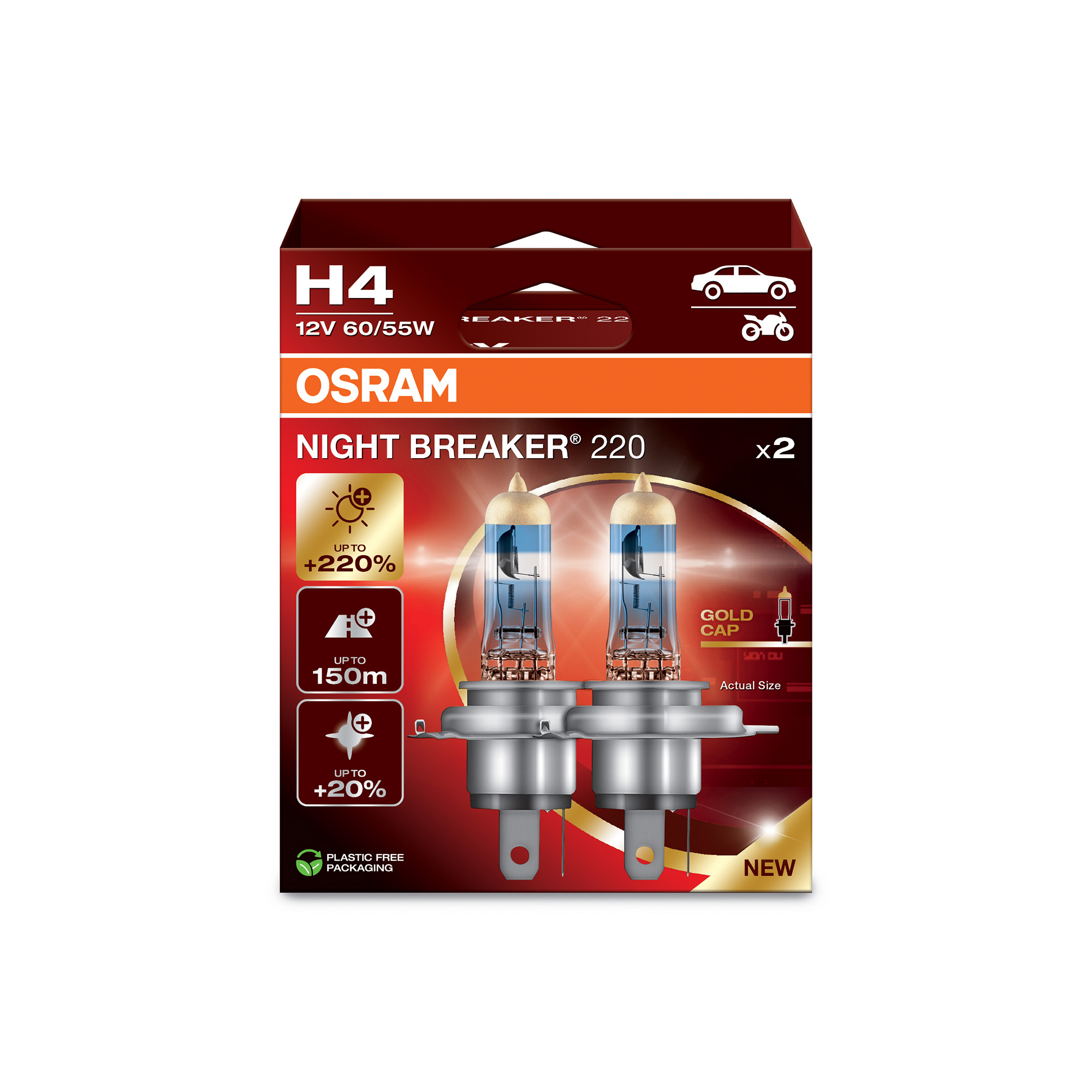 Osram Night Breaker 220 H4 - 2er Set