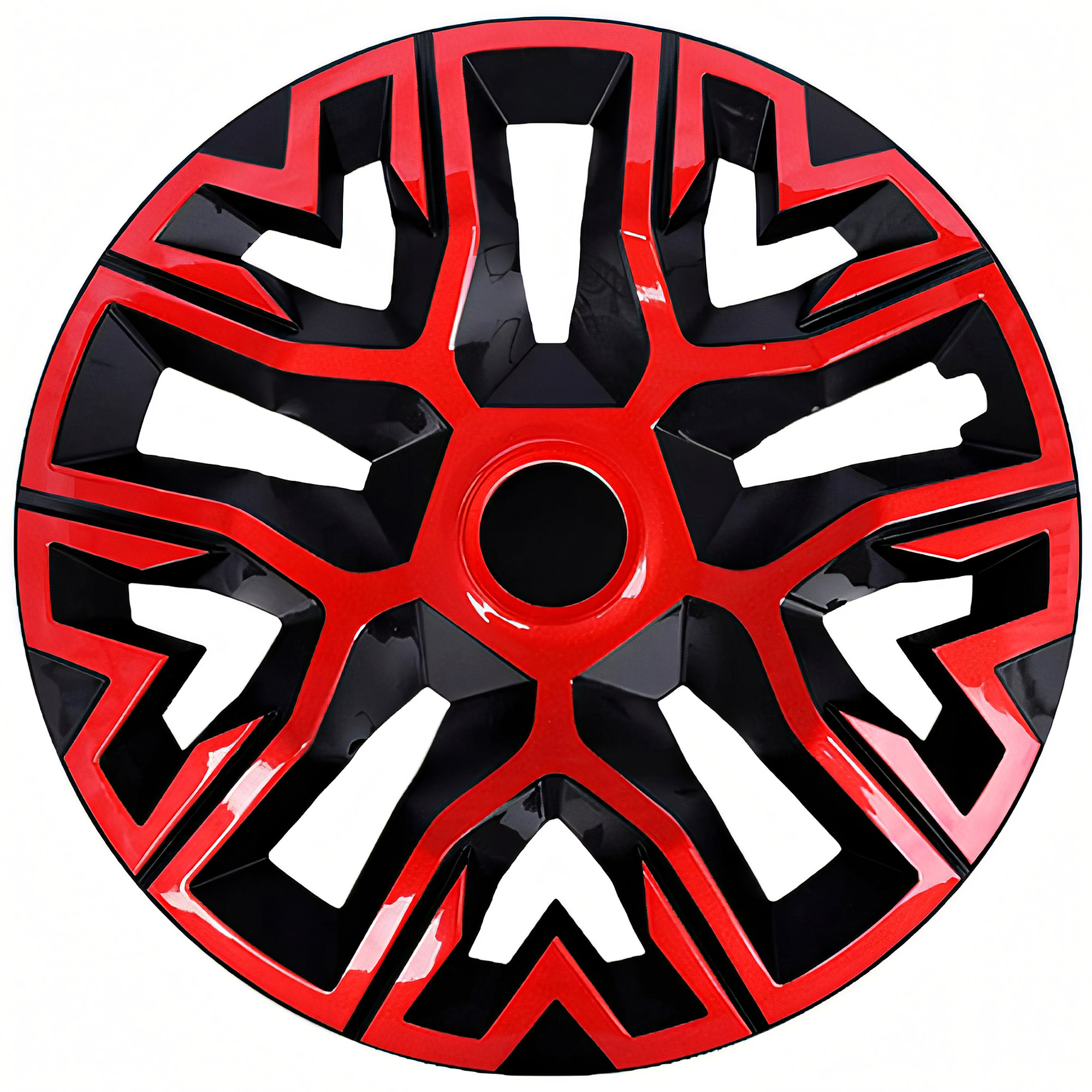 NRM Radzierblende THE BEST BICOLOR 14 Zoll – Rot/Schwarz – 4er Set
