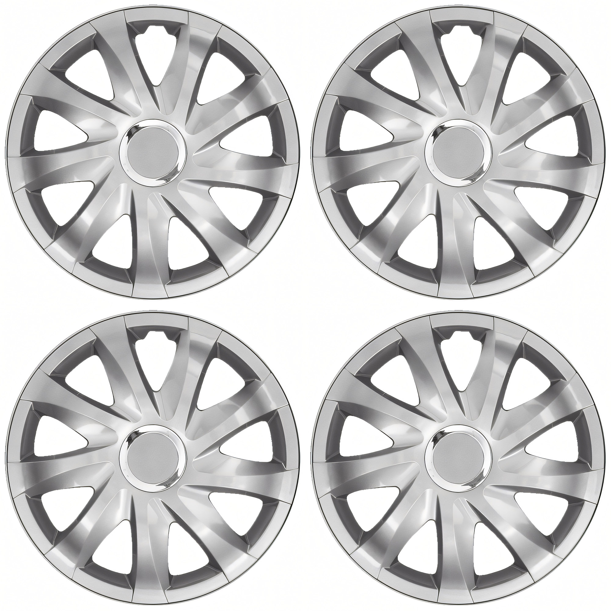 NRM Radzierblende DRIFT 15 Zoll – Silber glänzend – 4er Set