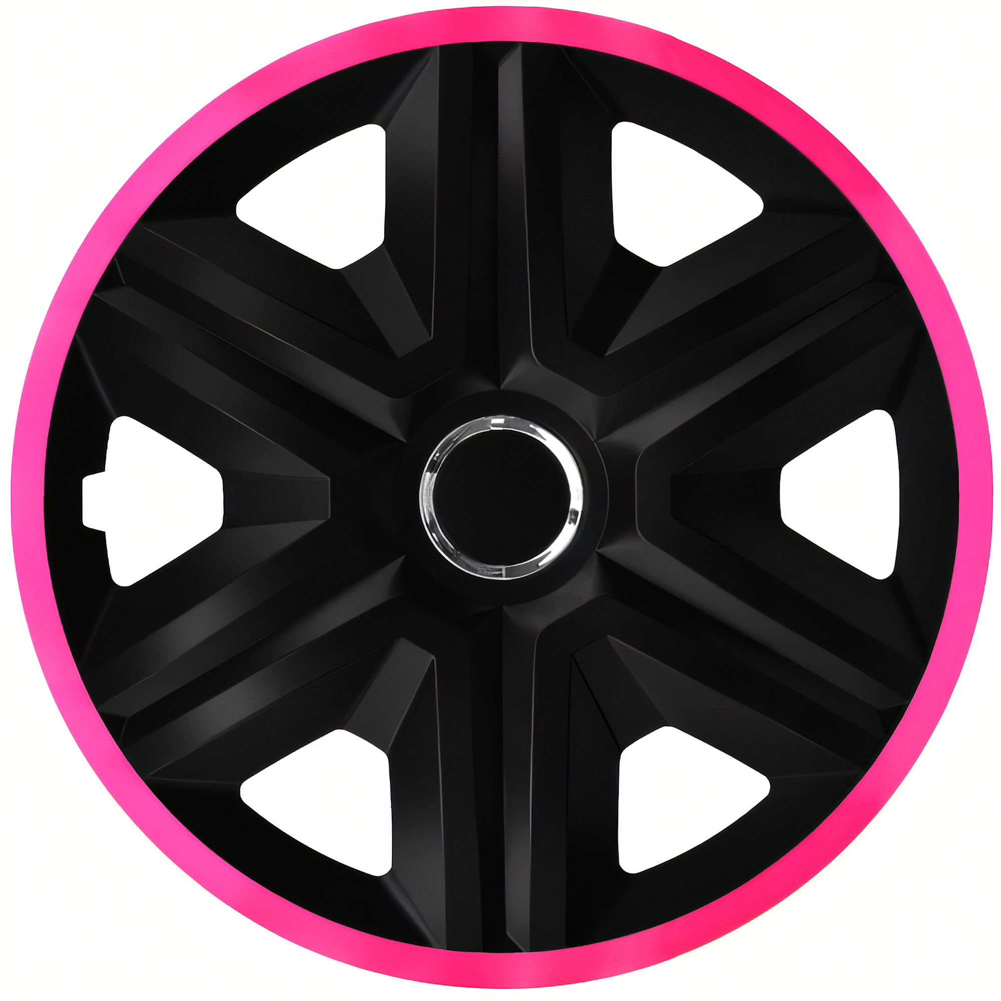 NRM Radzierblende FAST LUX 14 Zoll – Pink/Schwarz – 4er Set