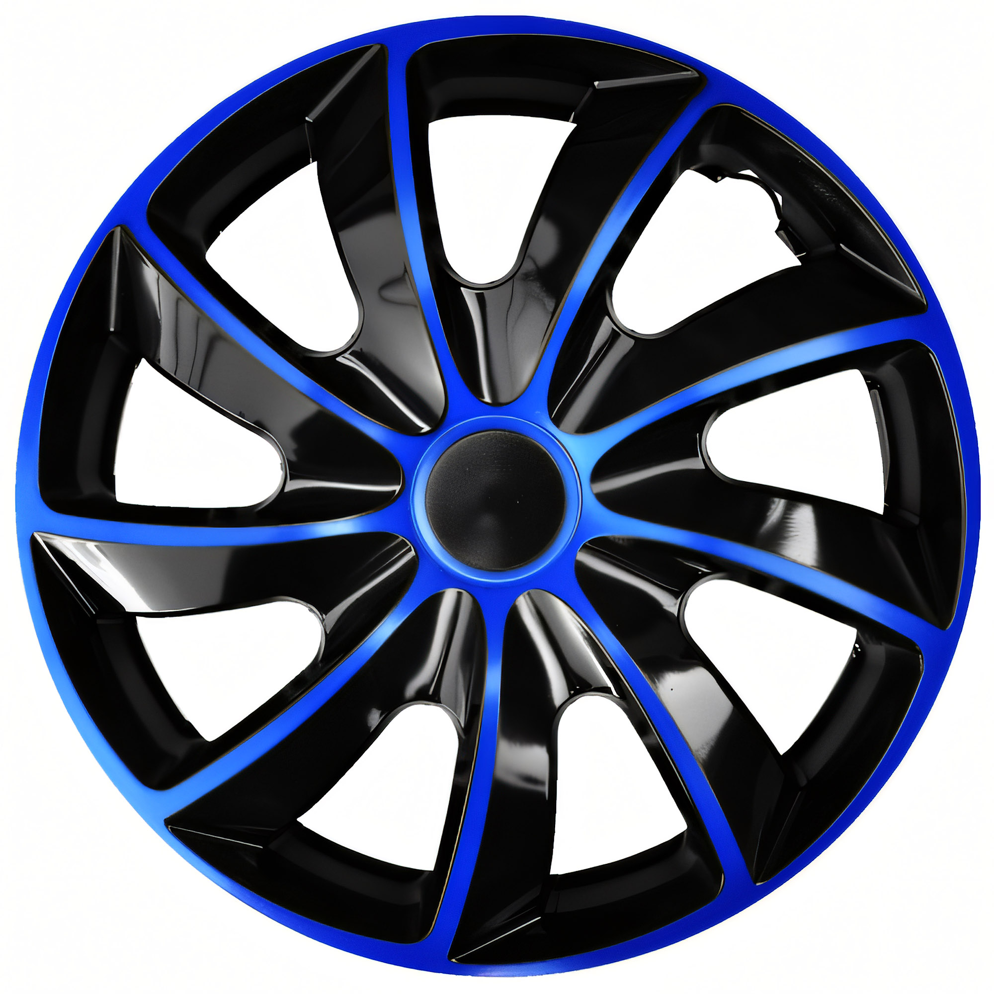 NRM Radzierblende QUAD BICOLOR 16 Zoll – Blau/Schwarz – 4er Set
