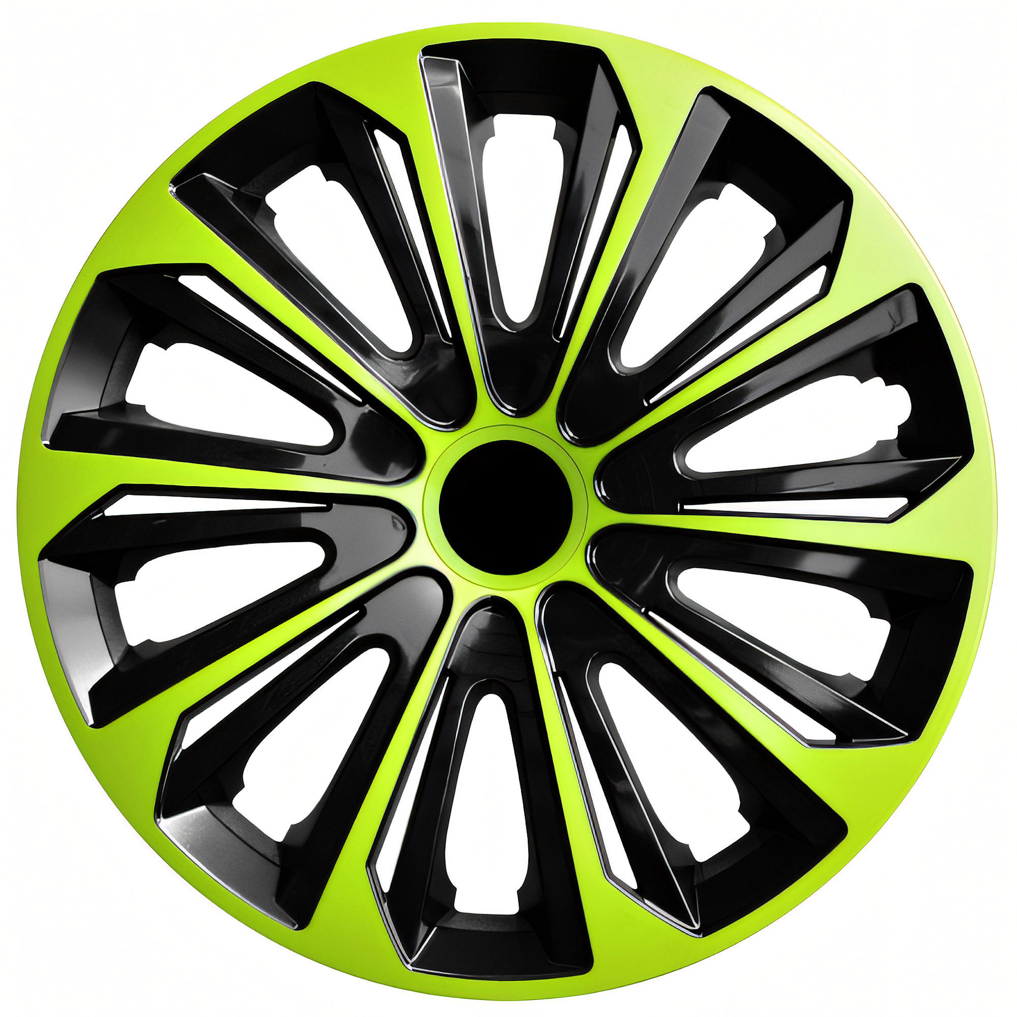 NRM Radzierblende STRONG DUOCOLOR 14 Zoll – Grün/Schwarz – 4er Set