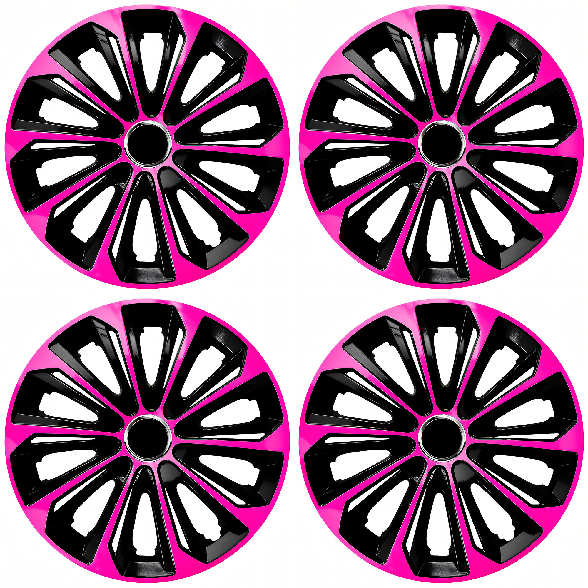 NRM Radzierblende EXTRA STRONG 14 Zoll – Pink/Schwarz – 4er Set