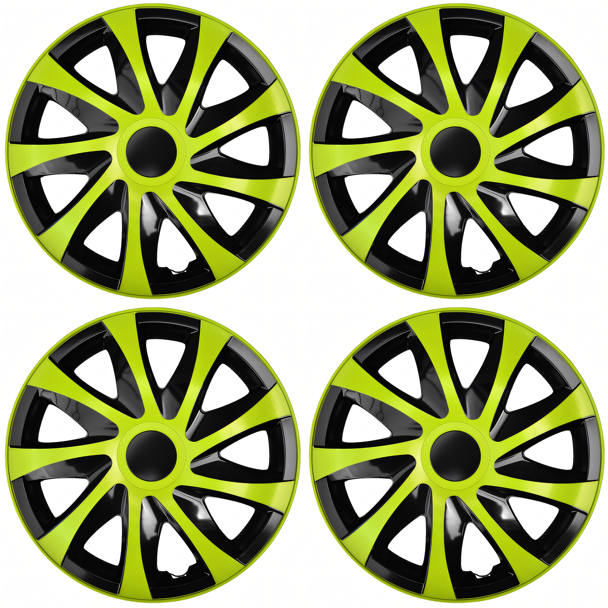 NRM Radzierblende DRACO 13 Zoll – Grün/Schwarz – 4er Set