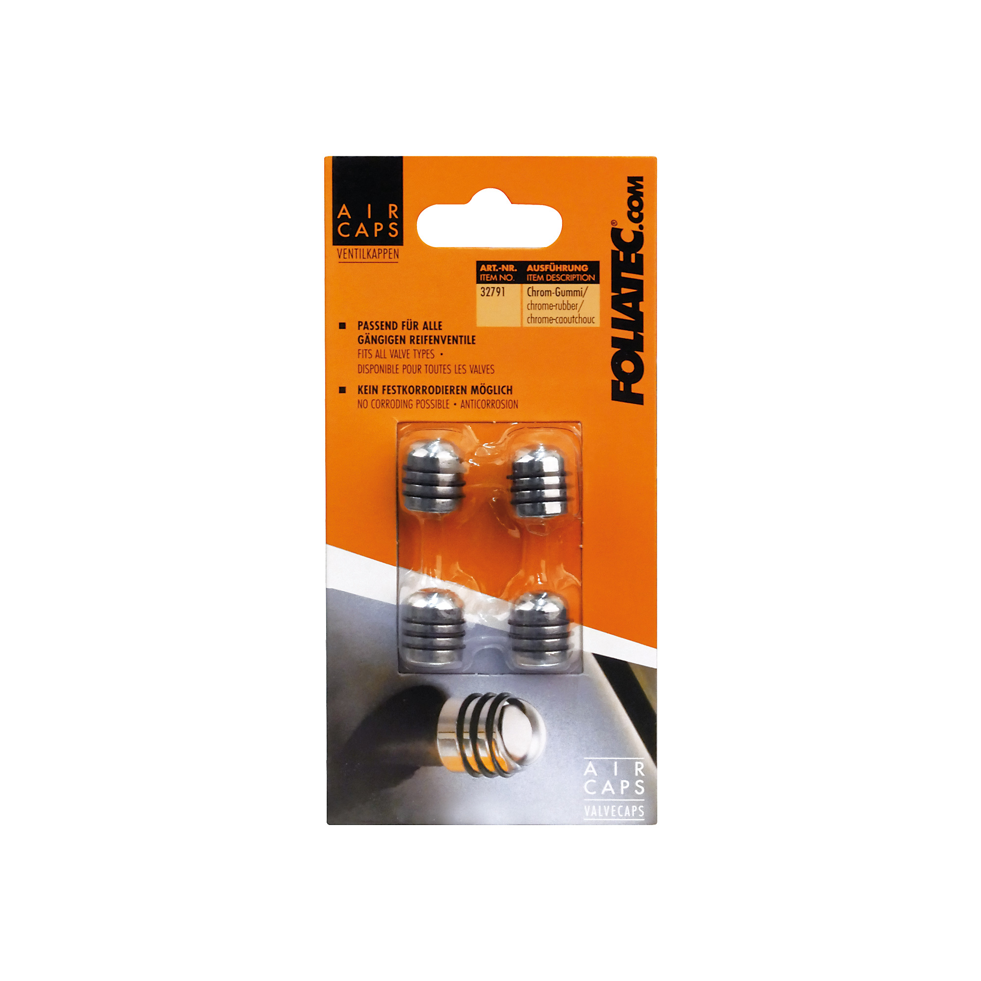 Foliatec AIRCAPS Ventilkappen ALUMINIUM