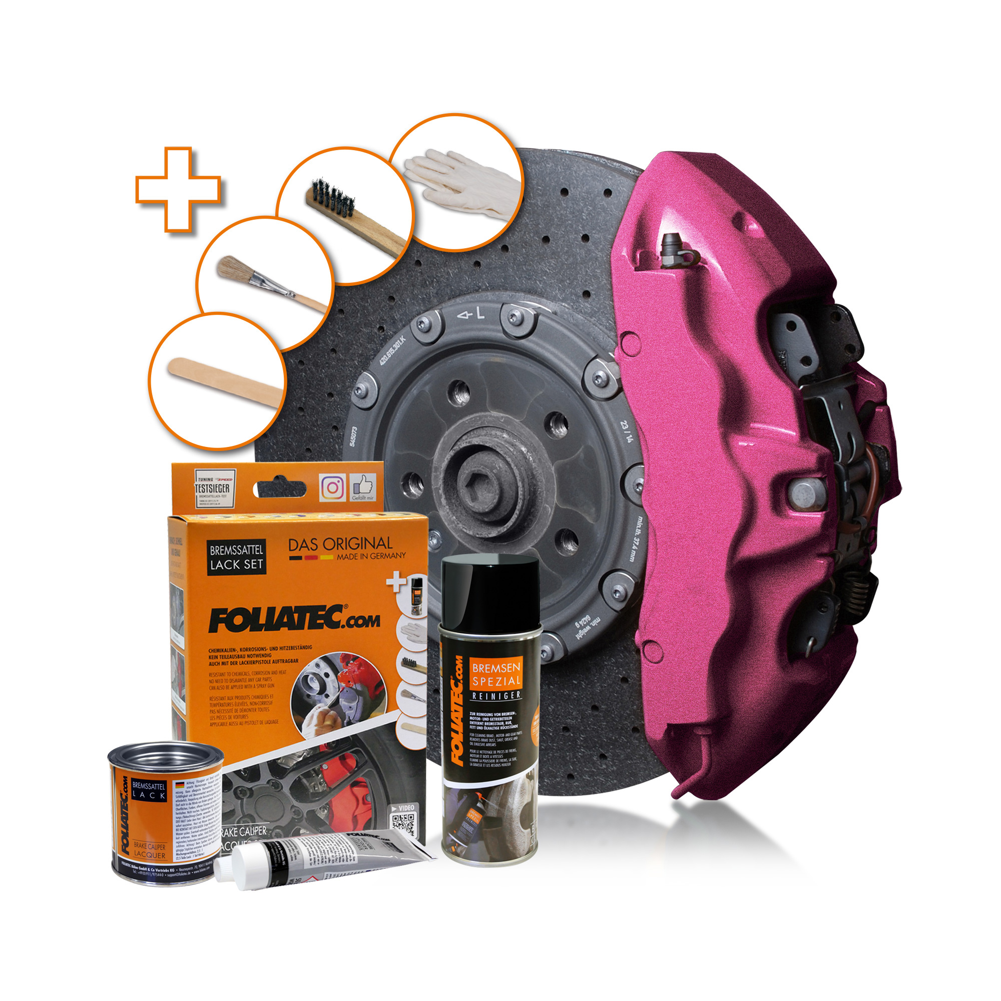 Foliatec Bremssattel Lack Set - Hot Pink Metallic