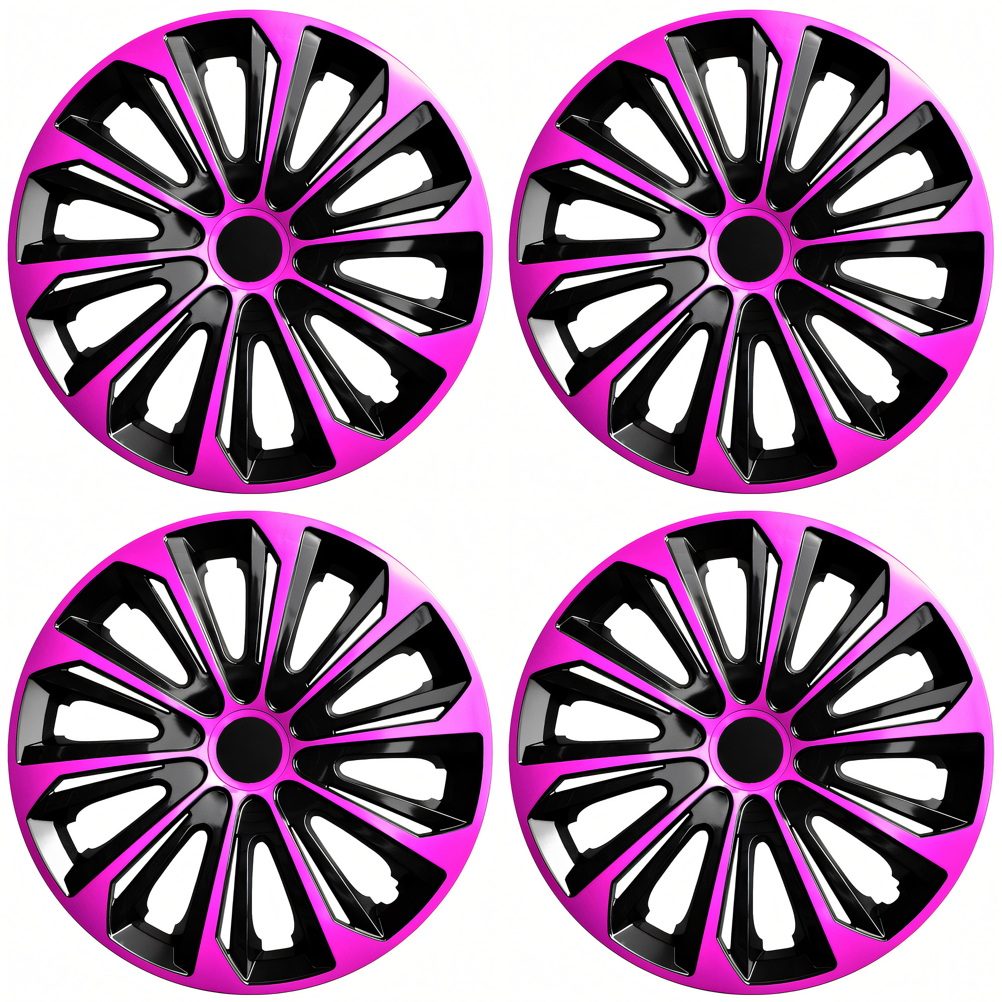 NRM Radzierblende STRONG DUOCOLOR 15 Zoll – Pink/Schwarz – 4er Set