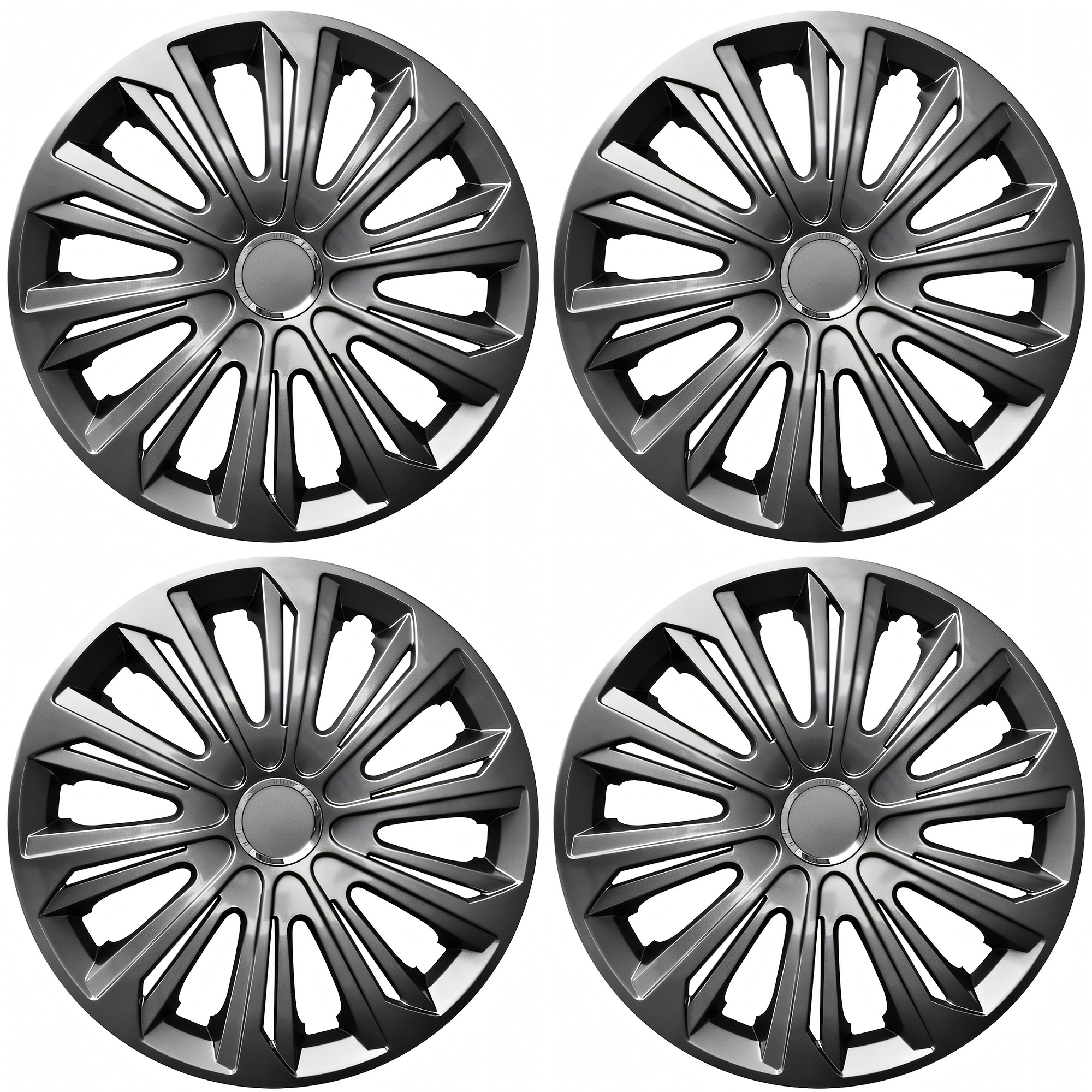 NRM Radzierblende STRONG 16 Zoll – Graphit glänzend – 4er Set