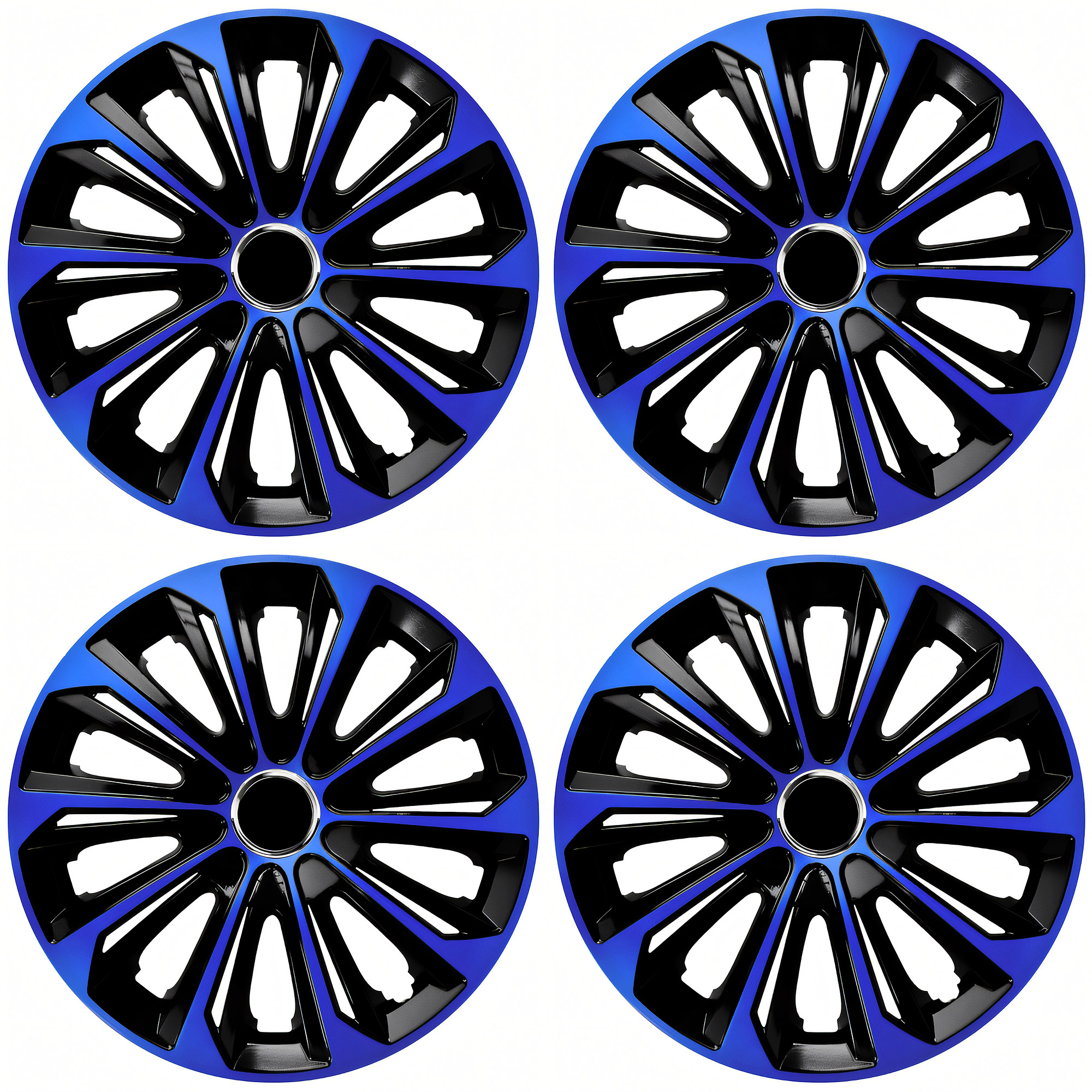 NRM Radzierblende EXTRA STRONG 15 Zoll – Blau/Schwarz – 4er Set