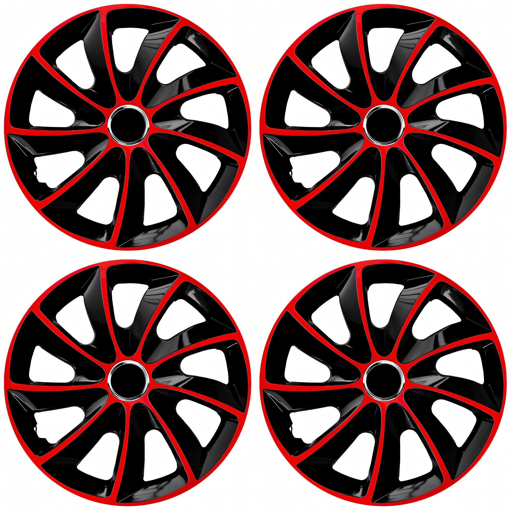 NRM Radzierblende STIG EXTRA 17 Zoll – Rot/Schwarz – 4er Set