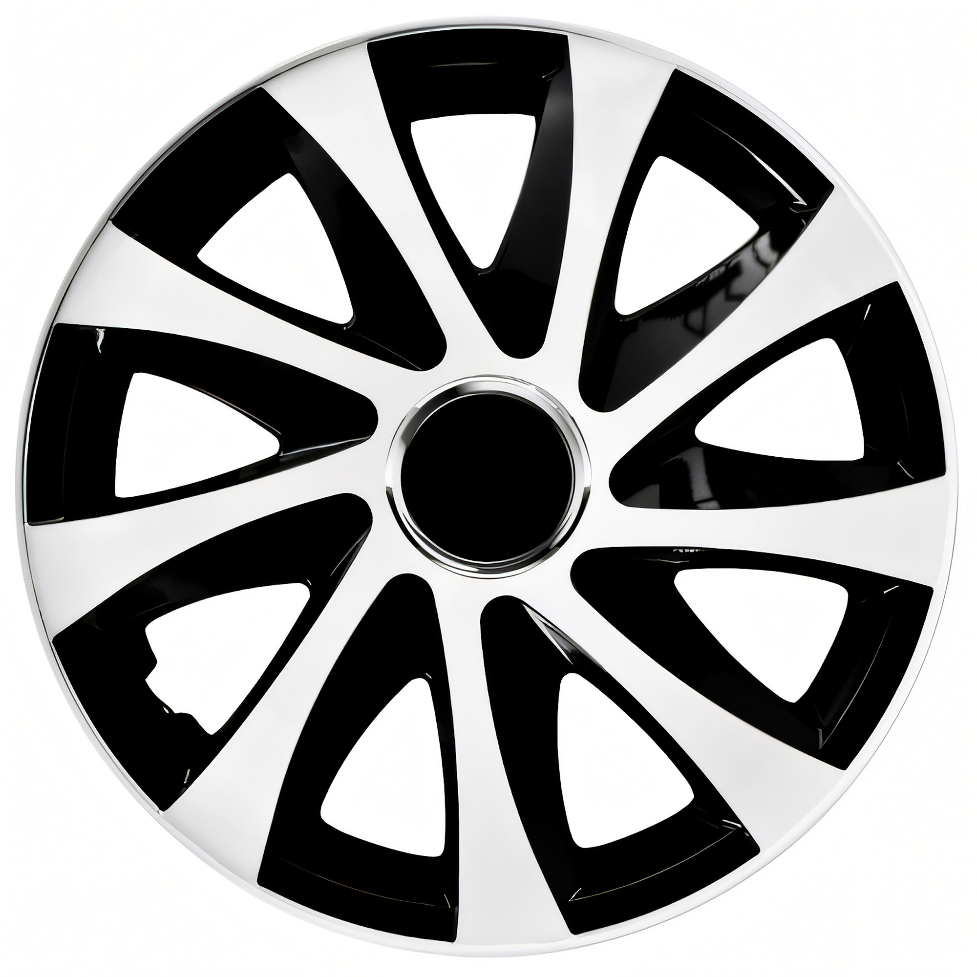 NRM Radzierblende DRIFT EXTRA 13 Zoll – Weiß/Schwarz – 4er Set