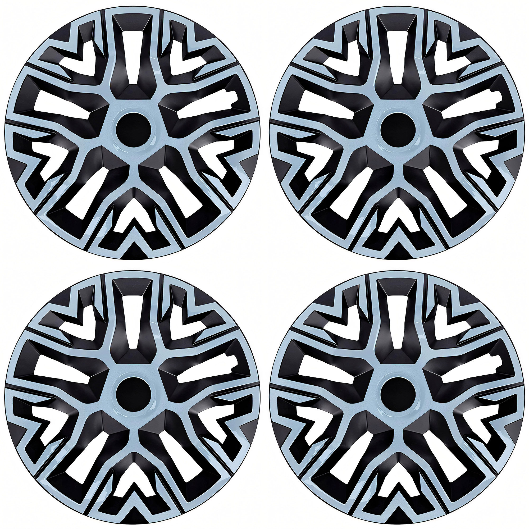 NRM Radzierblende THE BEST BICOLOR 16 Zoll – Azurblau/Schwarz – 4er Set