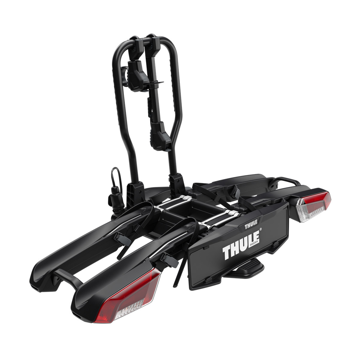 Thule VeloCompact 13-pin 2-Bike Anhängerkupplungs-Fahrradträger 13-polig schwarz/aluminium
