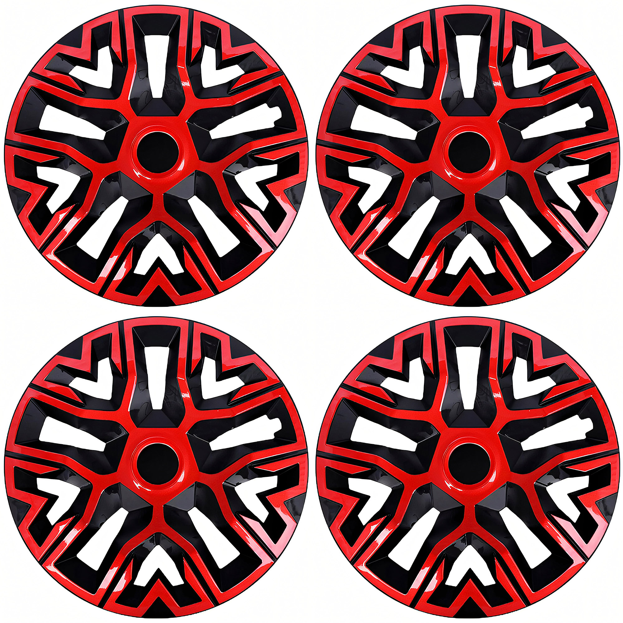 NRM Radzierblende THE BEST BICOLOR 14 Zoll – Rot/Schwarz – 4er Set