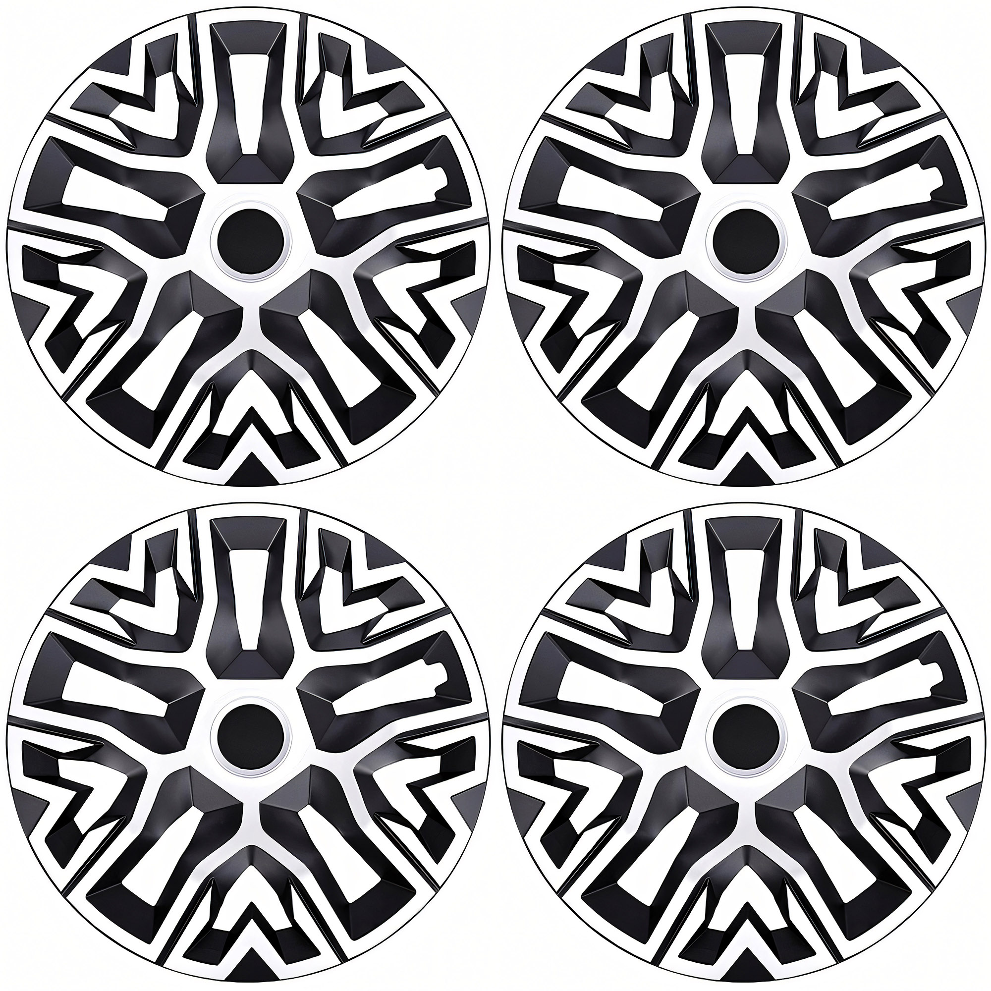 NRM Radzierblende THE BEST BICOLOR 14 Zoll – Weiß/Schwarz – 4er Set
