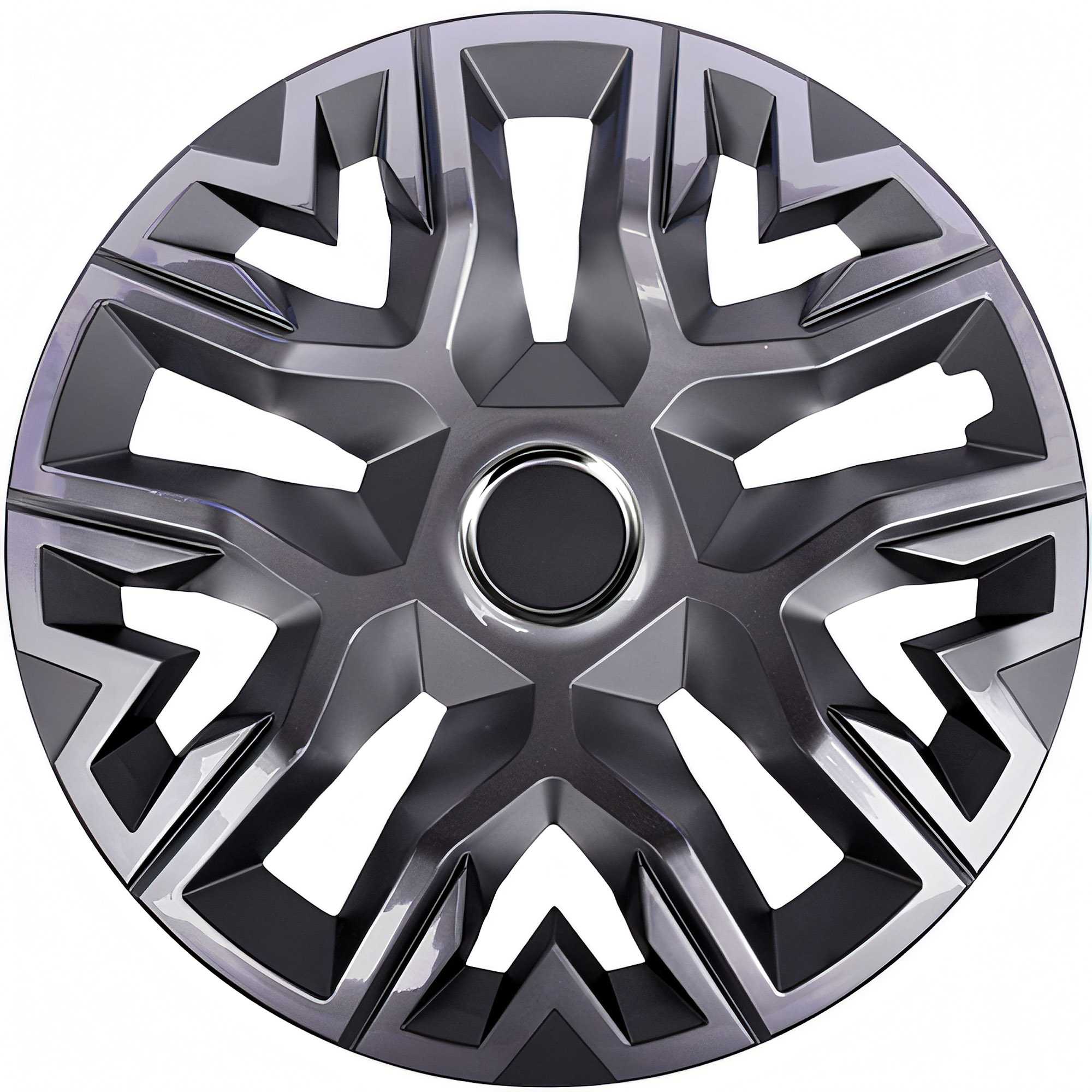 NRM Radzierblende PERFECTO 15 Zoll – Graphit glänzend – 4er Set