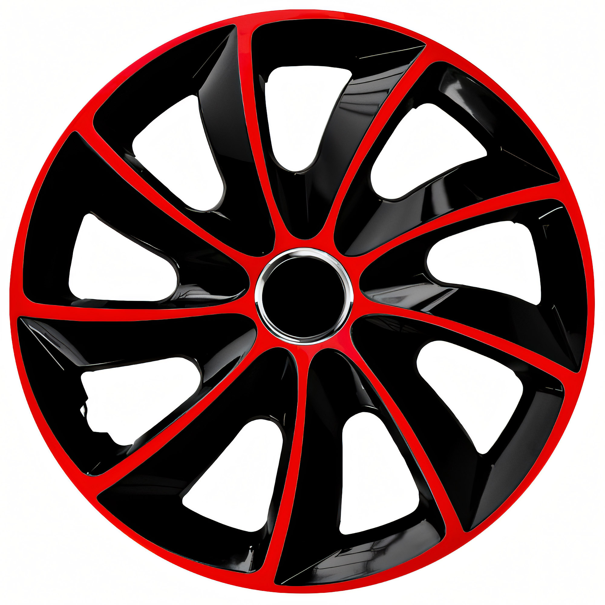 NRM Radzierblende STIG EXTRA 17 Zoll – Rot/Schwarz – 4er Set