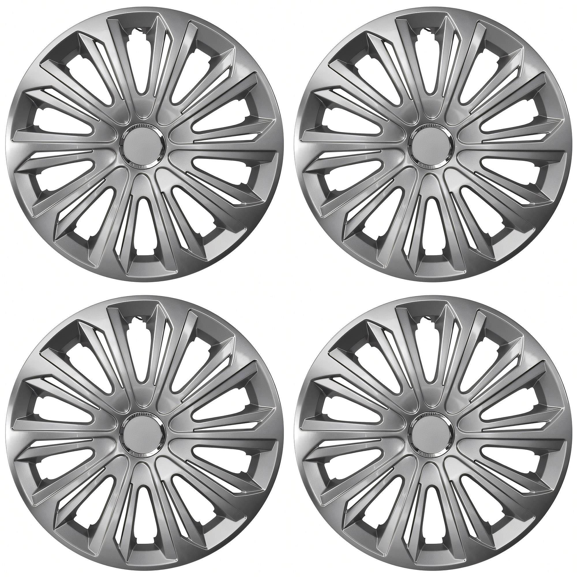 NRM Radzierblende STRONG 16 Zoll – Silber glänzend – 4er Set