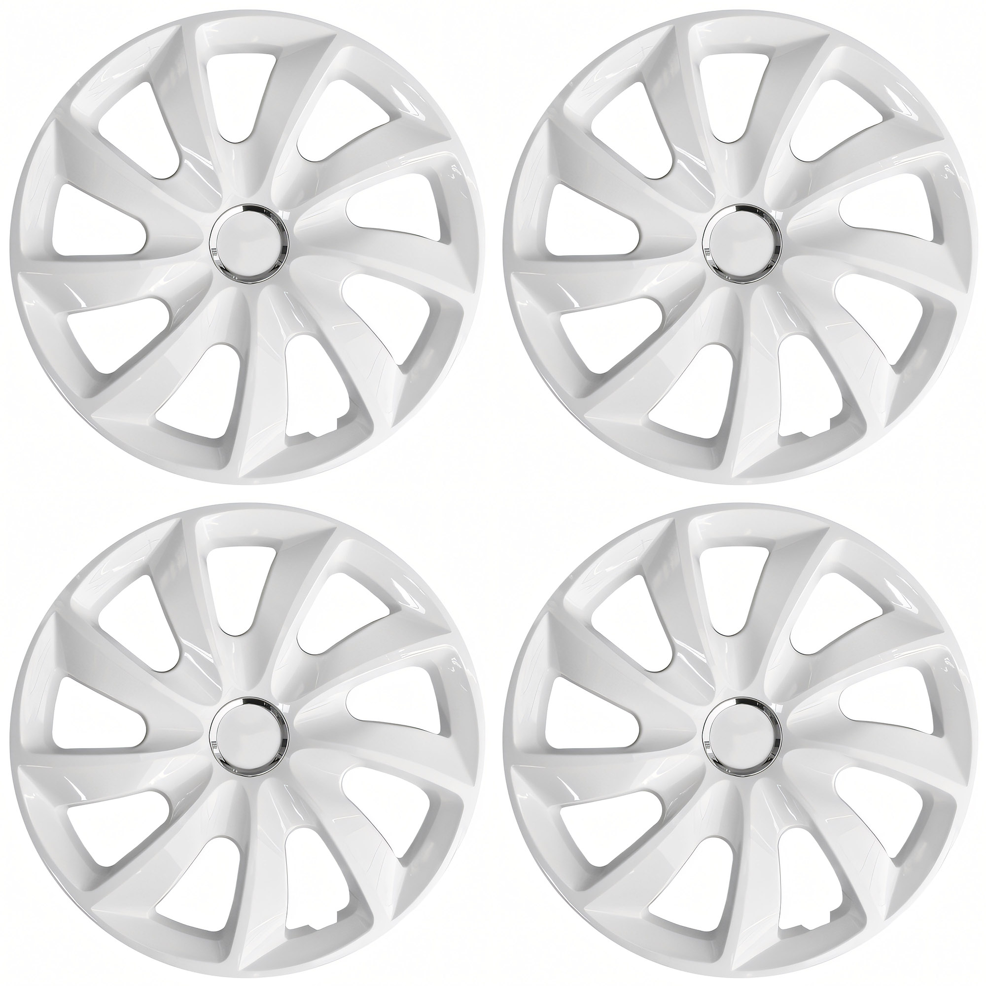 NRM Radzierblende STIG 14 Zoll – Weiß glänzend – 4er Set