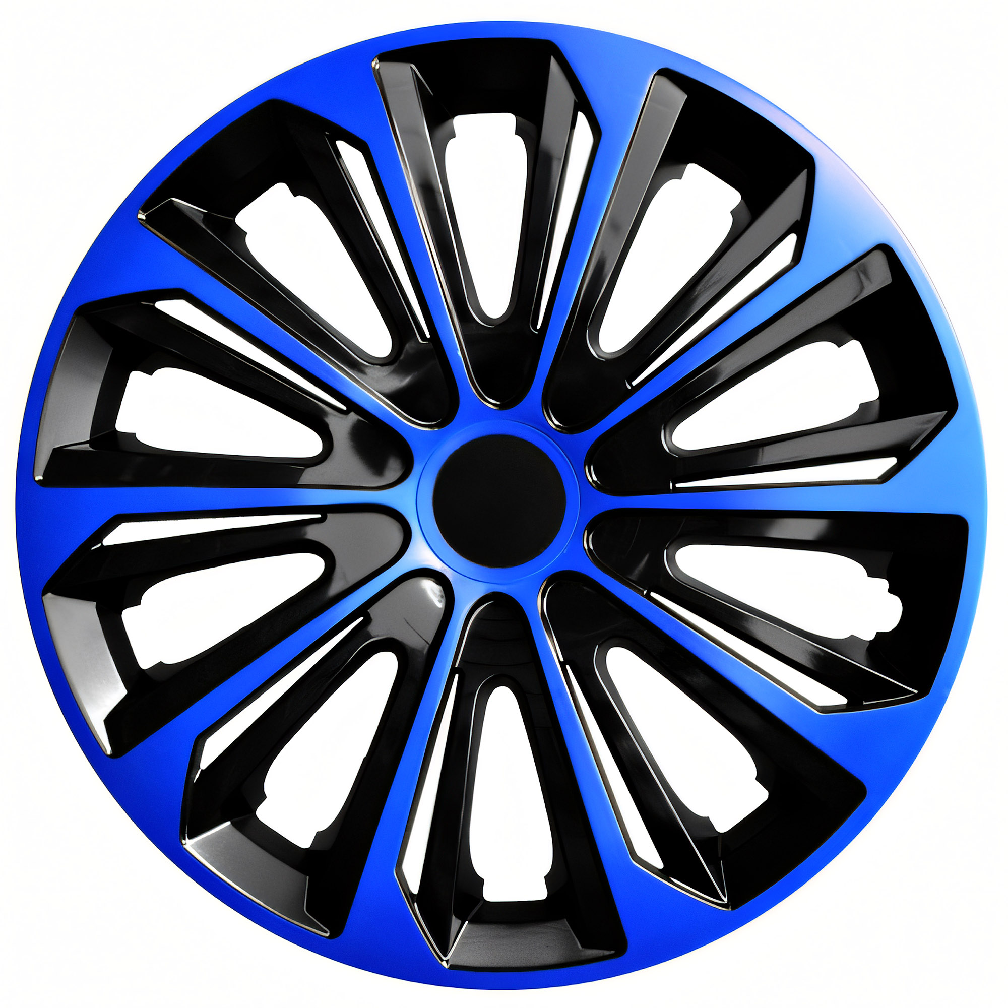 NRM Radzierblende STRONG DUOCOLOR 14 Zoll – Blau/Schwarz – 4er Set